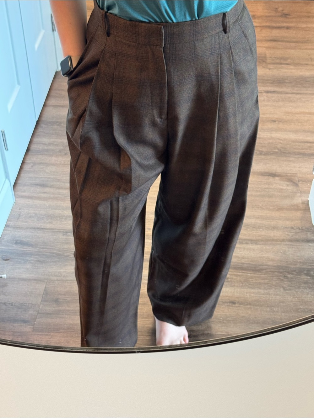 Banana Republic double pleated brown dress pants